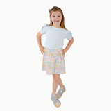 Puff Sleeve Tee in Blue Heart Stripe