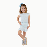 Eyelet Lace Tank in Blue Heart Stripe