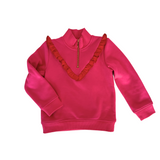 Girls' Half Zip in Pink/Red