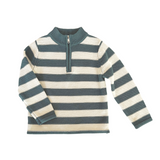 Boys' Half Zip Sweater in Blue Stripe