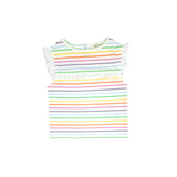 eyelet lace tank, knit, rainbow heart stripes