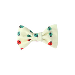 small hair bow, ladybug print