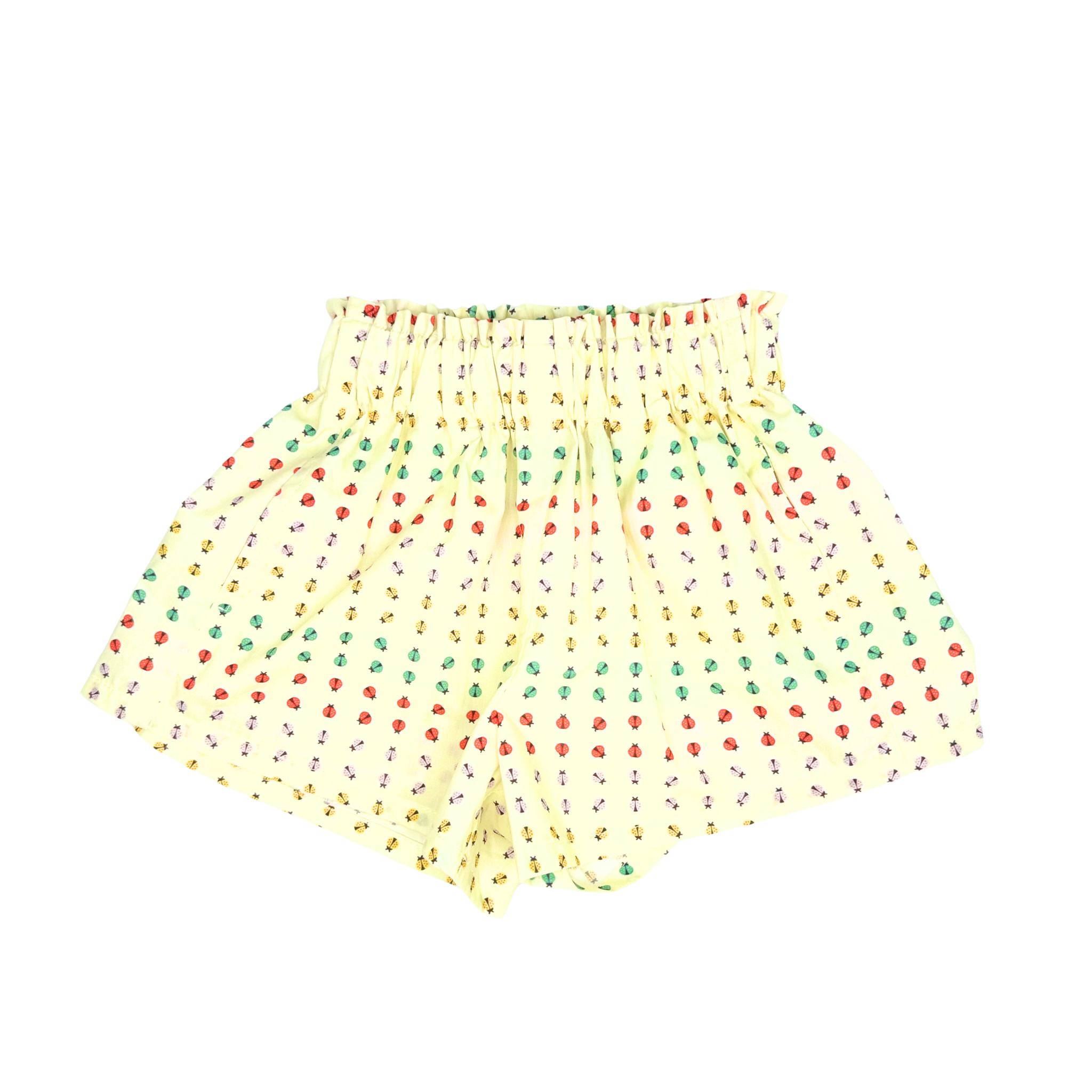 day short, pockets, ladybug print