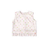 convertible top, ruffles, watermelon print