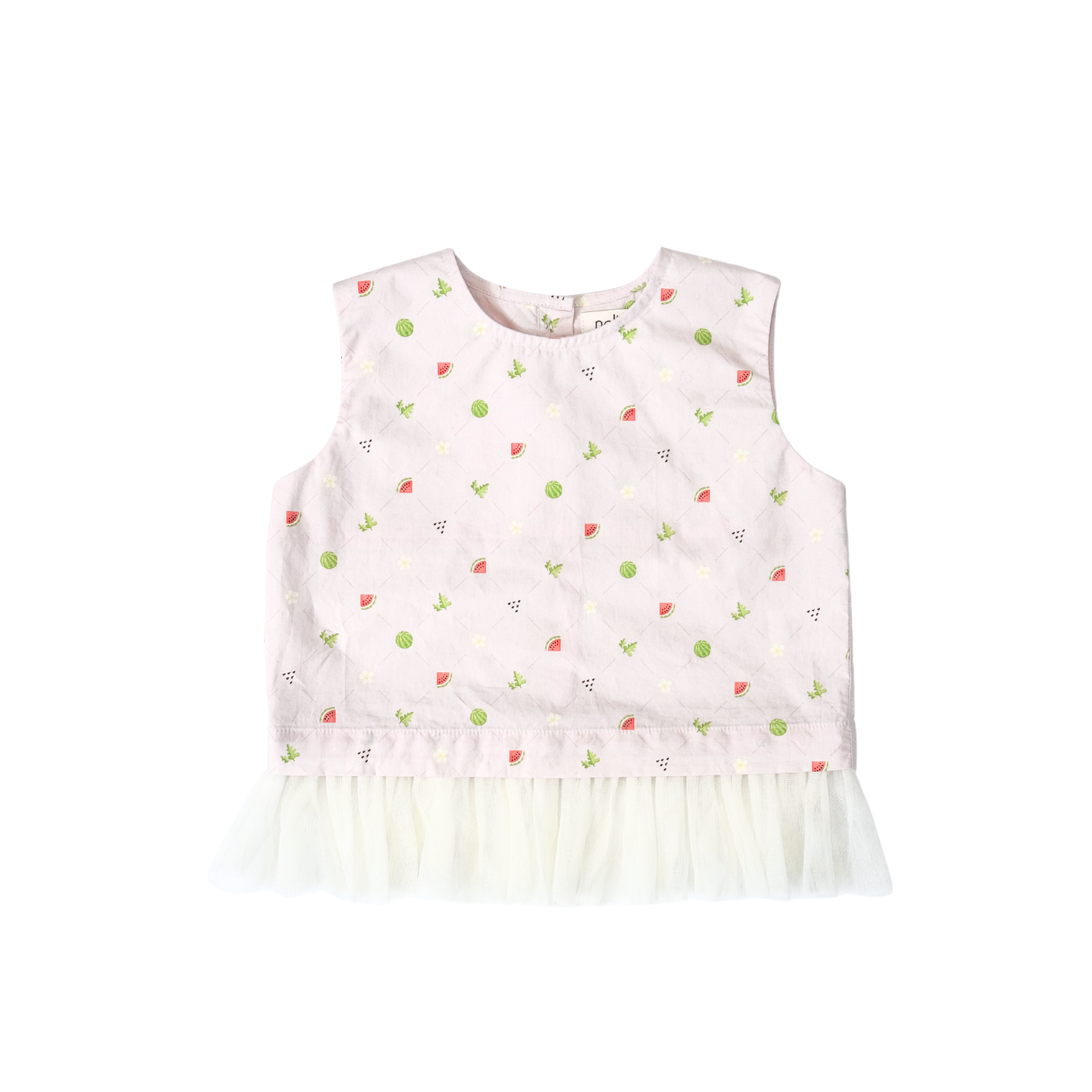 convertible top, tulle, watermelon print