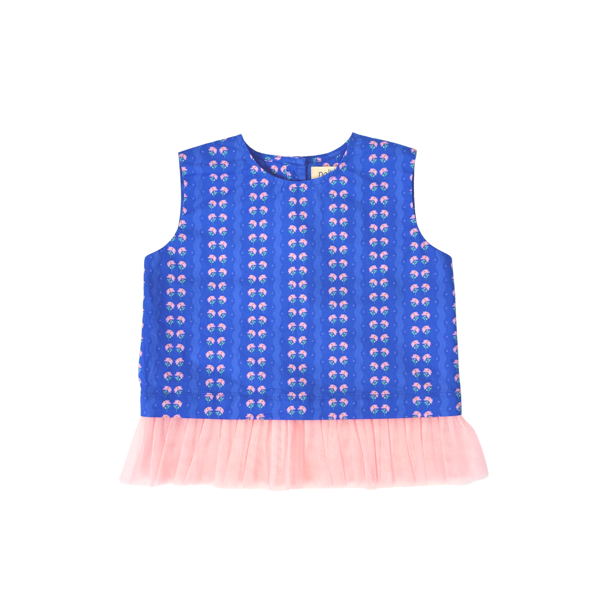 convertible top, tulle, purple floral print