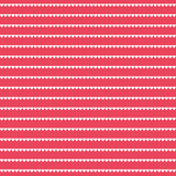 Long Sleeve Puff Sleeve Tee in Red & White Heart Stripe