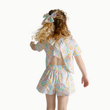 The Bow Top in Rainbow Doodle