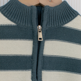 Boys' Half Zip Sweater in Blue Stripe