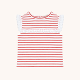 Eyelet Lace Tank in Red Heart Stripe