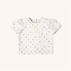 Puff Sleeve Blouse in Melon Patch