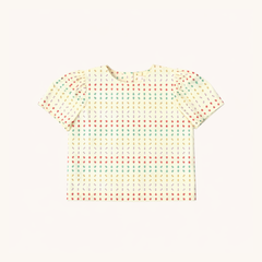 Puff Sleeve Blouse in Ladybug