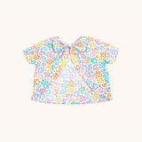 The Bow Top in Rainbow Doodle