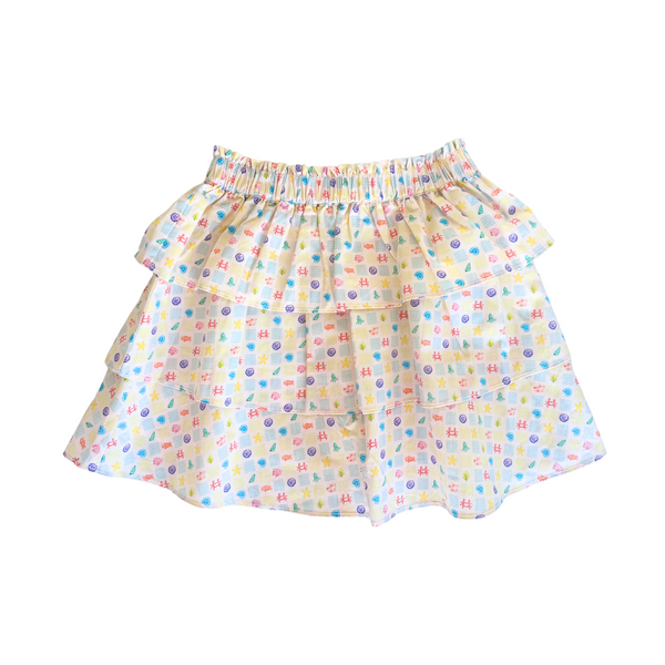 Ruffle Skirt in Sea Life – Nella June