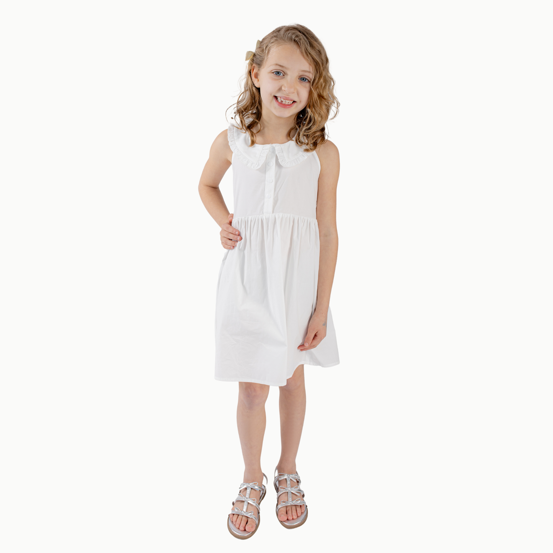 white picnic dress Invite Mini - White, Large | Hazel and Olive Style with heels for all the likes. Picnic Dress in White
