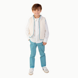 Boys' Chinos in Blue Dino