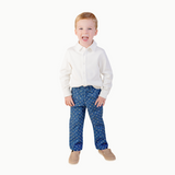 Boys' Knit Button Down in White