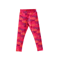 Nylon Leggings in Red Floral