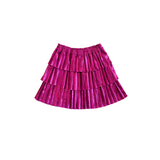 Ruffle Skirt in Purple Metallic