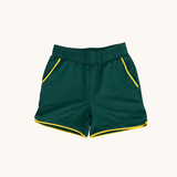 Boys' Court Shorts in Green/Yellow