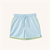 Boys' Drawstring Shorts in Light Blue w/Sulphur Trim