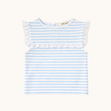 Eyelet Lace Tank in Blue Heart Stripe