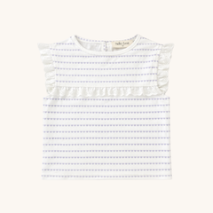 Eyelet Lace Tank in Purple Heart Stripe