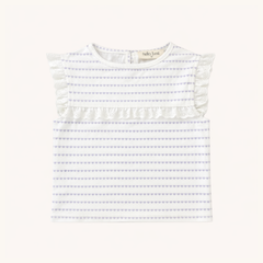 Eyelet Lace Tank in Purple Heart Stripe