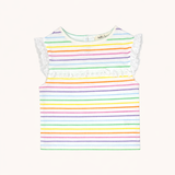 Eyelet Lace Tank in Rainbow Heart Stripe