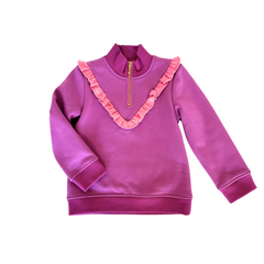 Girls' Half Zip in Purple/Pink