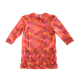 Ruffle Dress in Red Floral