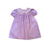 Lace Trim Dress in Purple Carousel