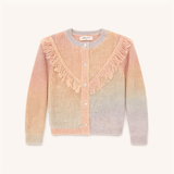 Fringe Cardigan in Light Rainbow