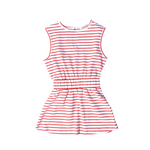 tennis dress, knit, sleeveless, red heart stripes