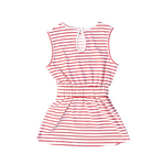 tennis dress, knit, sleeveless, red heart stripes