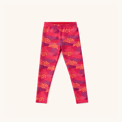 Nylon Leggings in Red Floral