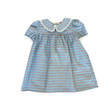 Lace Trim Dress in Apples & Bananas