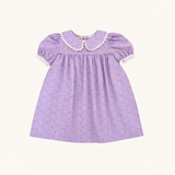 Lace Trim Dress in Purple Carousel