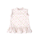 drop waist dress for girls, sleeveless, watermelon print