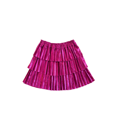 Ruffle Skirt in Purple Metallic