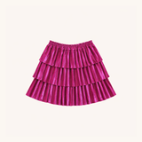 Ruffle Skirt in Purple Metallic