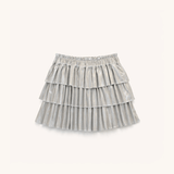 Ruffle Skirt in Silver Metallic