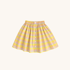 Midi Skirt in Pastel Plaid
