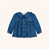 Ruffle Trim Blouse in Space