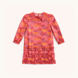 Ruffle Dress in Red Floral