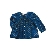 Ruffle Trim Blouse in Space