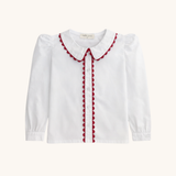 Scallop Trim Blouse