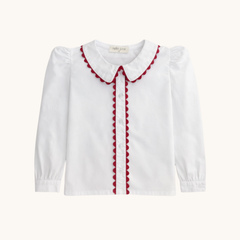 Scallop Trim Blouse