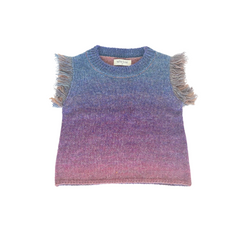 Sweater Vest in Dark Rainbow