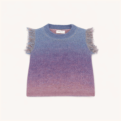 Sweater Vest in Dark Rainbow
